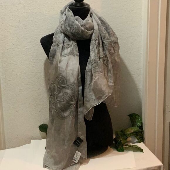 Avenue 9 Polyester gray Scarf New - Picture 1 of 10